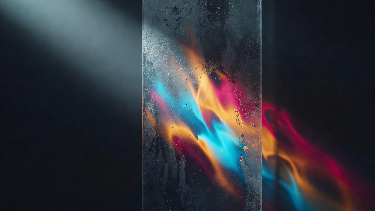 La lumière traversant une fine vitre de verre dépoli