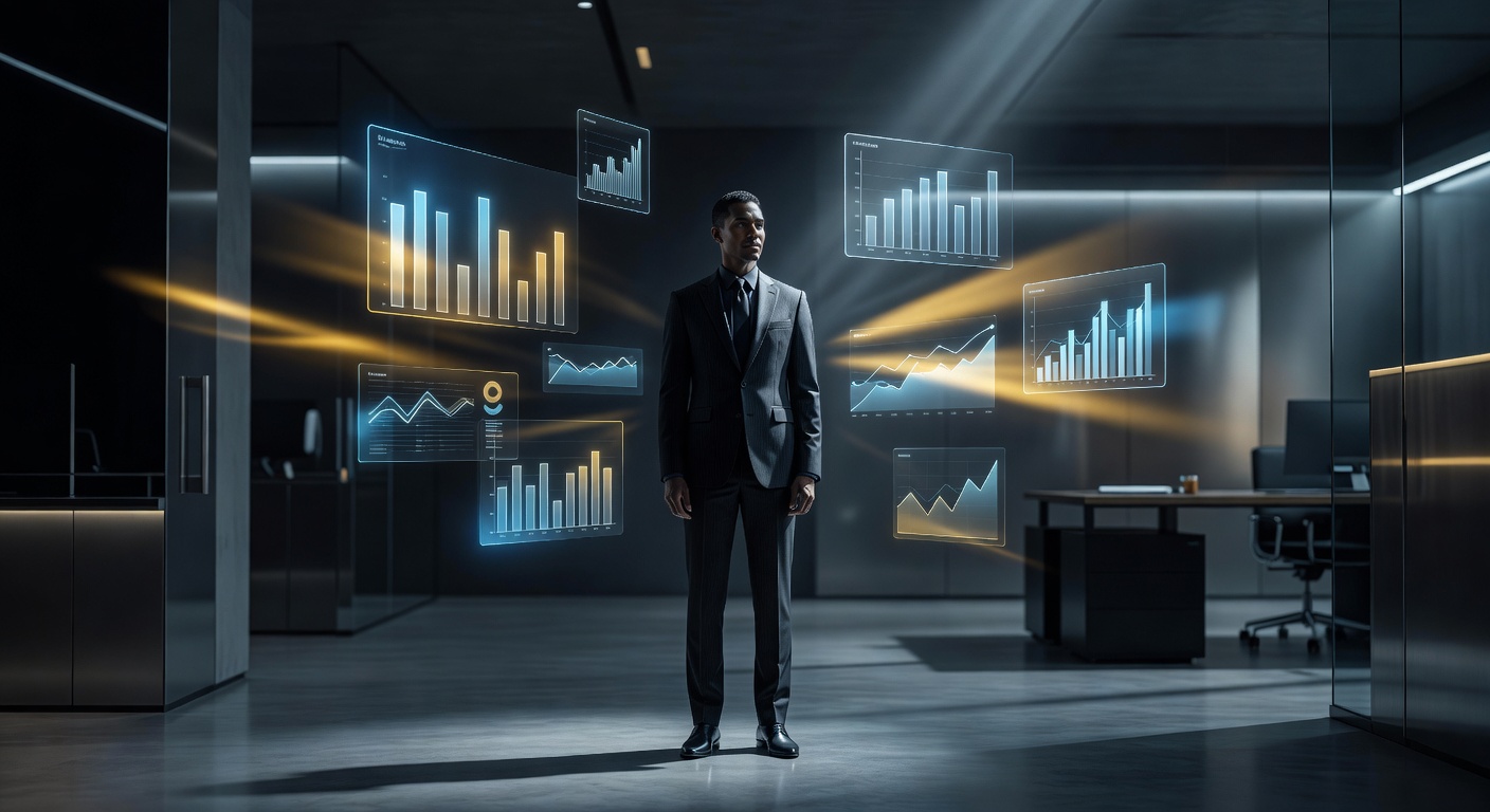 Figure professionnelle étudiant un tableau de bord de données de personnalité